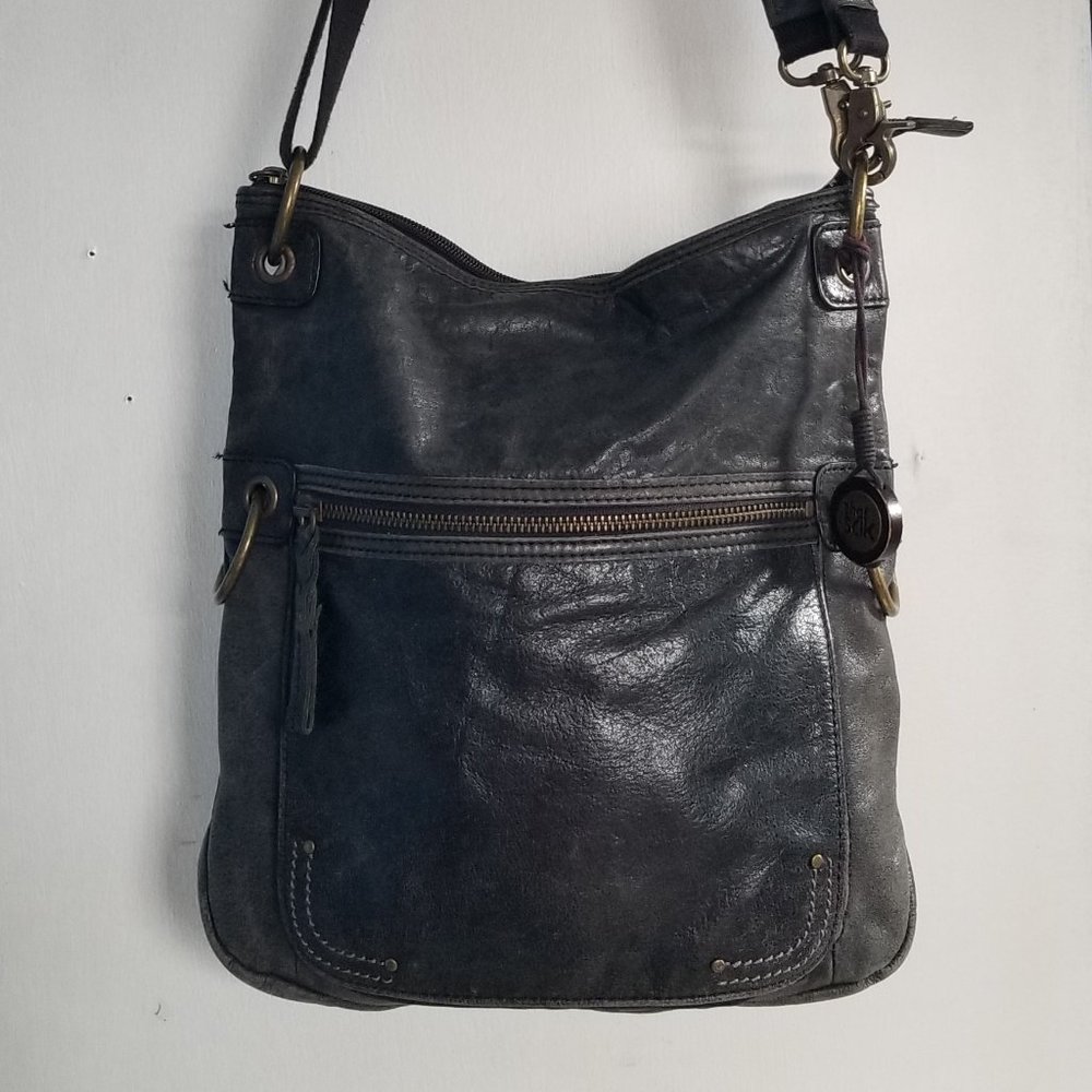 Black Leather Crossbody Bag